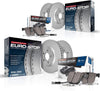 ESK4514A Euro-Stop Front and Rear Brake Kit- Coated Brake Rotors & Ceramic Brake Pads