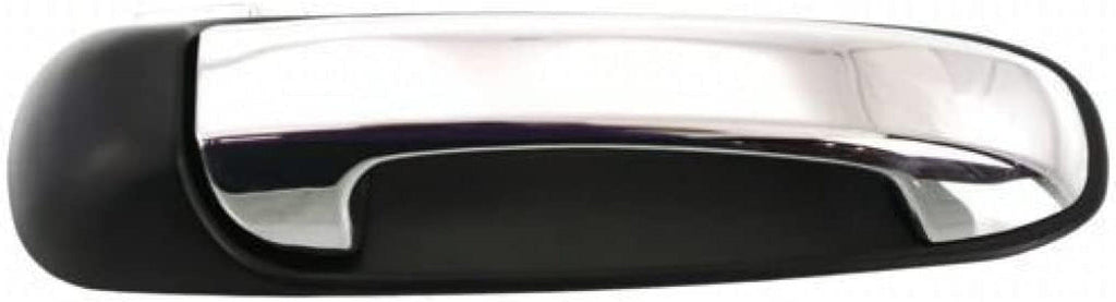 Compatible with Chrysler Aspen Exterior Door Handle 2007 2008 2009 Passenger Side | Rear Smooth Black Bezel W/Chrome Lever | Trim: All Submodels | CH1521118 | 1EH601XRAA