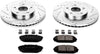 K2299 Front Z23 Carbon Fiber Brake Pads with Drilled & Slotted Brake Rotors Kit