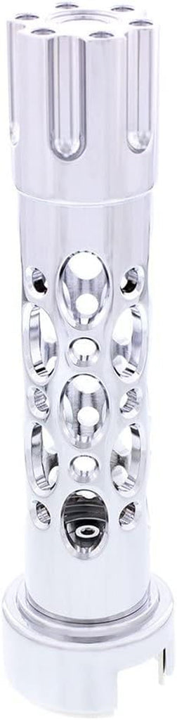 70650 Chrome"Austin" 13/15/18 Speed Gun Cylinder Gearshift Knob W/Adapter - Vertical