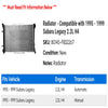 Radiator - Compatible with 1995 - 1999 Subaru Legacy 2.2L H4 1996 1997 1998