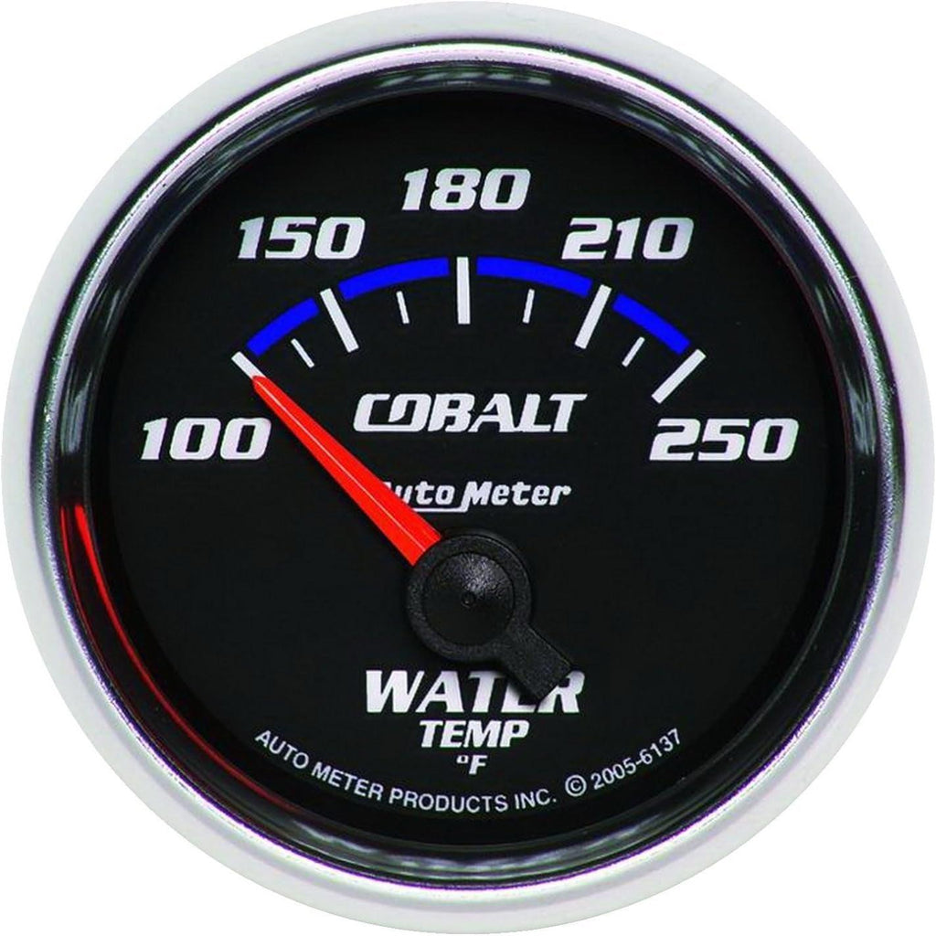 6137 Cobalt Short Sweep Electric Water Temperature Gauge