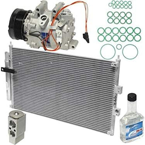 A/C Compressor Kit with AC Condenser Assembly - Compatible with 2006-2011 Honda Civic 4-Door