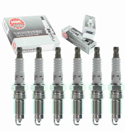6 Pc NGK V-Power Spark Plugs Compatible with Ford F-150 4.2L V6 1998-2008