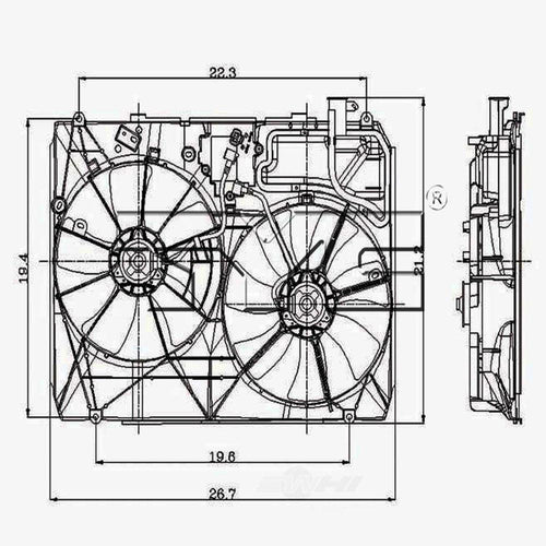 TYC Auxiliary Fan Assembly