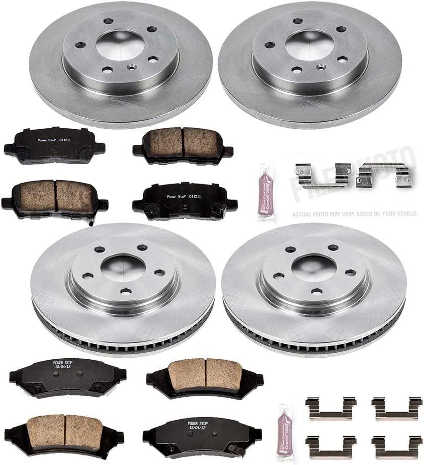 KOE1587 Autospecialty Front and Rear Replacement Brake Kit-Oe Brake Rotors & Ceramic Brake Pads
