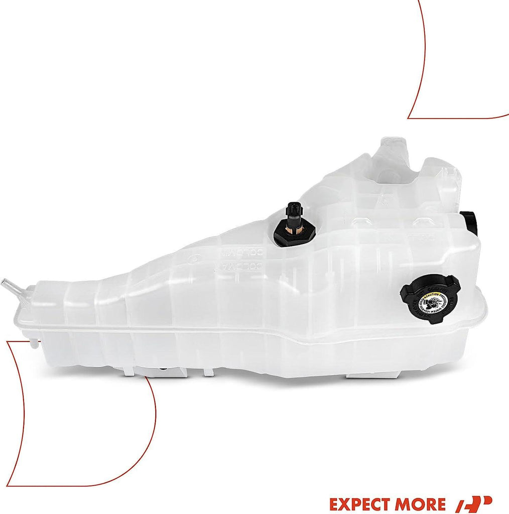 A-Premium Engine Coolant Recovey Reservoir Tank [W/ Cap & Sensor] Compatible with Freightliner Vehicles 2008-2019 for Cascadia, Century Class, Columbia, Coronado, M2 106, M2 112, Replace # 525263005