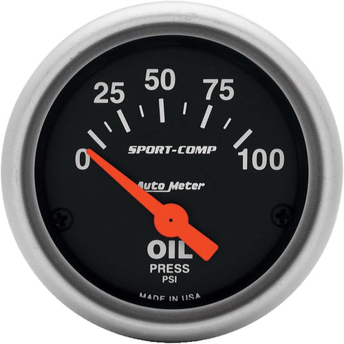 3327 Sport-Comp Electric Oil Pressure Gauge , 2-1/16