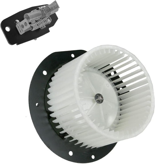 A/C AC Heater Blower Motor W/Fan Cage & Resistor Kit Compatible with Ford Full-Size Truck