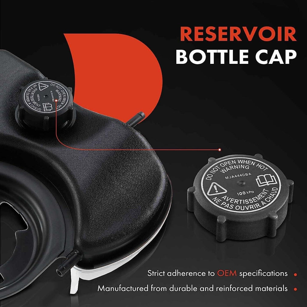 A-Premium Engine Coolant Overflow Recovery Reservoir Tank [With Cap] Compatible with Jaguar 2002 2003 2004 2005 2006 2007 2008, [2.5L 3.0L], Replace# C2S46861