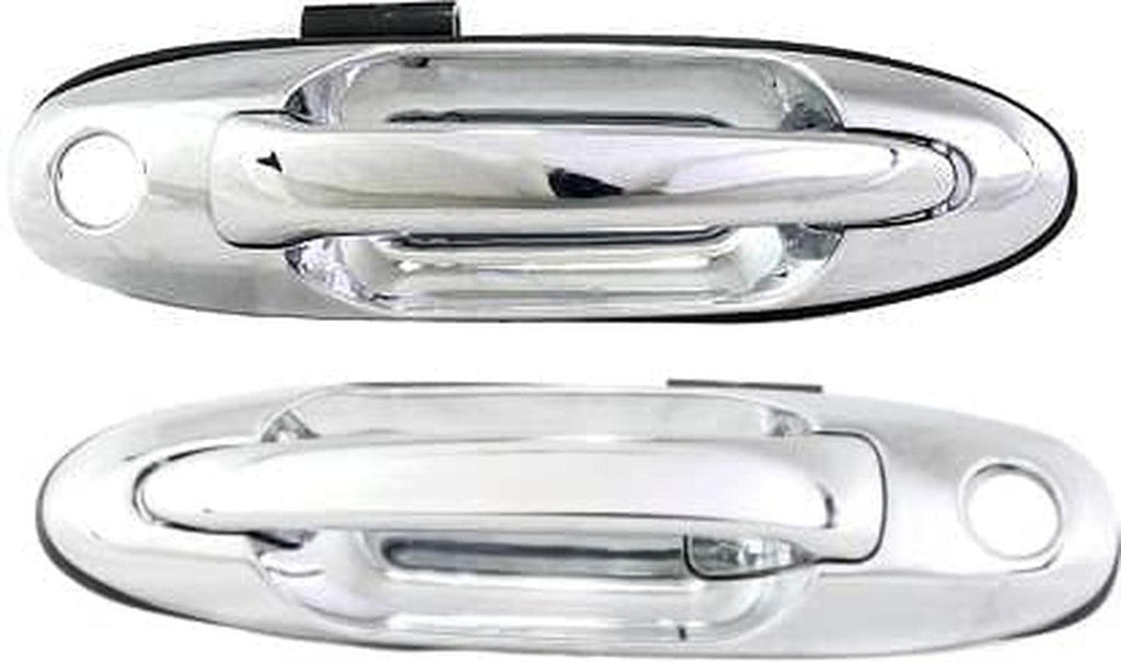 Front, Driver and Passenger Side Exterior Door Handle Set of 2 Compatible with 2004-2006 Toyota Tundra & 2001-2007 Sequoia