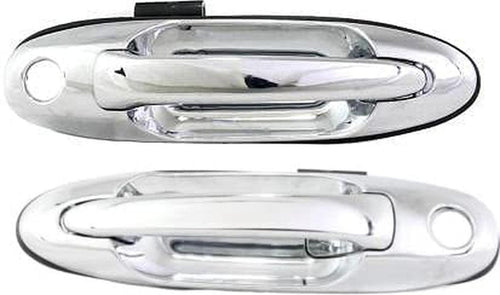 Front, Driver and Passenger Side Exterior Door Handle Set of 2 Compatible with 2004-2006 Toyota Tundra & 2001-2007 Sequoia