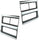 Headlight Trim Bezels Argent/Gray & Chrome Left & Right Pair Set for Chevy Truck
