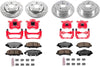 KC2798-36 Z36 Truck & Tow Front and Rear Caliper Kit-Drilled/Slotted Brake Rotors, Carbon-Fiber Ceramic Brake Pads, Calipers