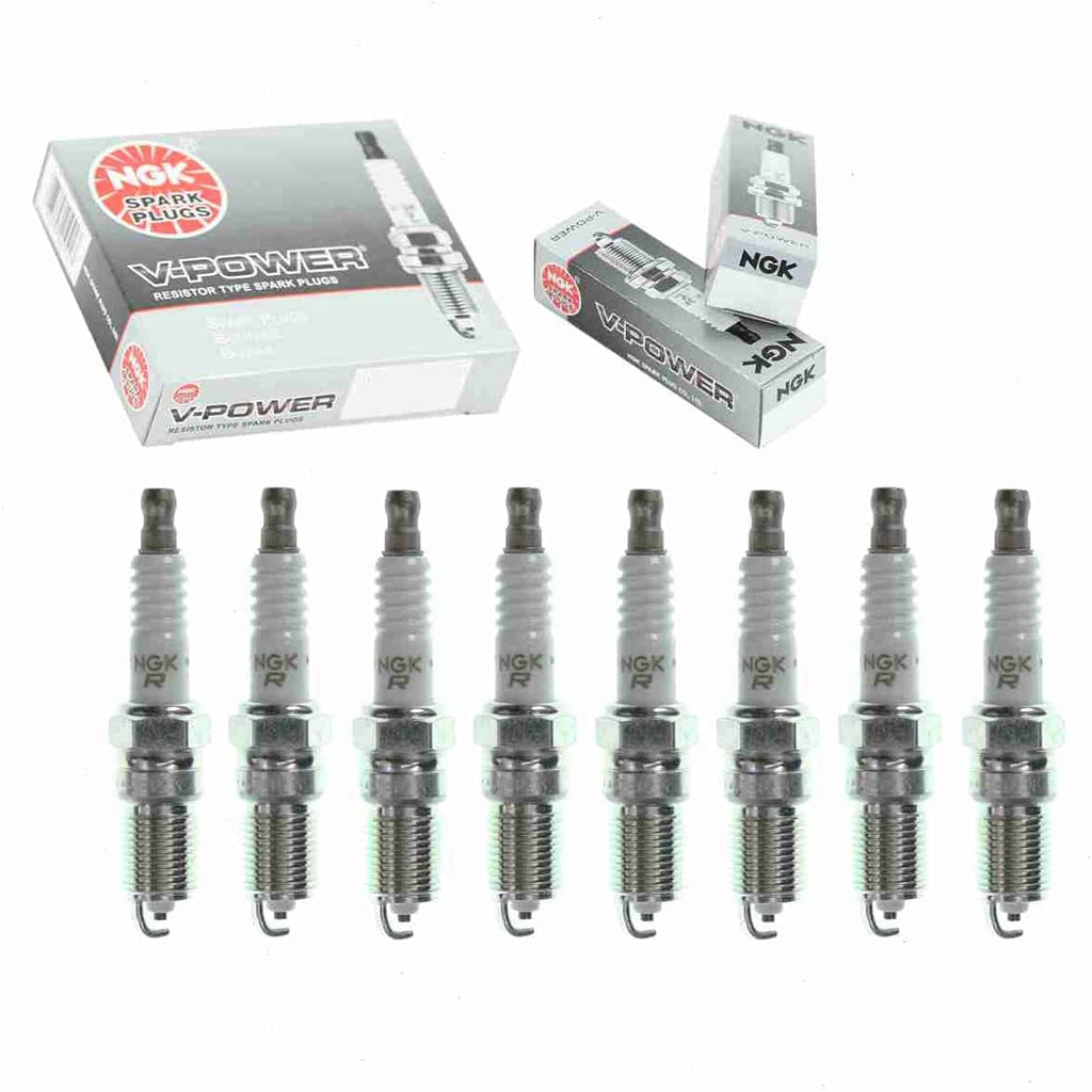 8 Pc NGK V-Power Spark Plugs Compatible with Chevrolet Tahoe 5.7L V8 1996-2000