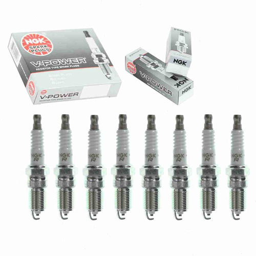 8 Pc NGK V-Power Spark Plugs Compatible with Chevrolet Tahoe 5.7L V8 1996-2000