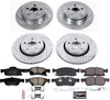 K7413 Front and Rear Z23 Carbon Fiber Brake Pads with Drilled & Slotted Brake Rotors Kit