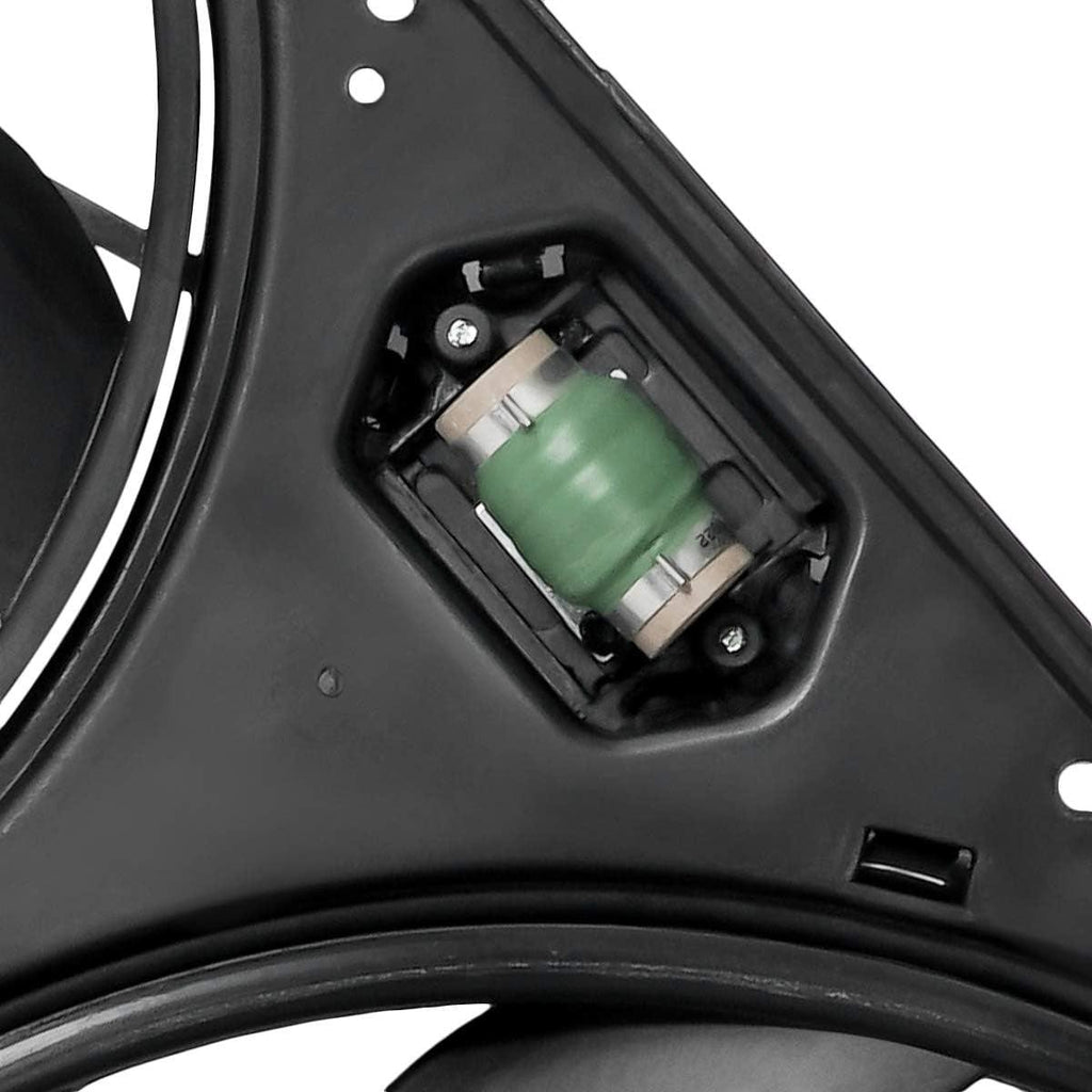 OEM-RF-0125 Factory Style Radiator Cooling Fan Assembly Cooling Efficiency Improved Direct Replacement [Compatible with Ford Transit Connect 2010-2013 Fits 2.0L Engines] , Black