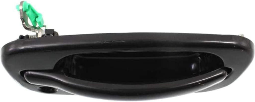 for Chevy Silverado 1500 HD Exterior Door Handle Front Passenger Side Smooth Black 2001-2006 | with Key Hole | Trim: LS/LT | GM1311140 | 15150736
