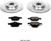 K4575 Front Z23 Carbon Fiber Brake Pads with Drilled & Slotted Brake Rotors Kit