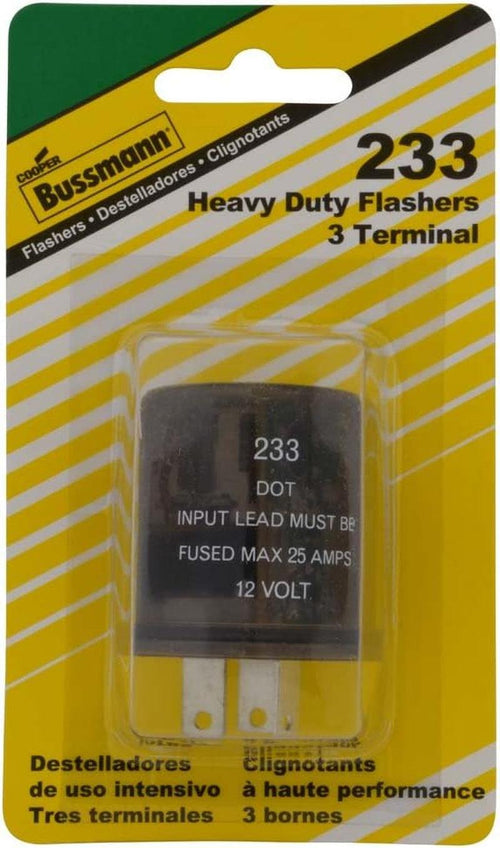 (BP/233-RP) round 20 Amp 12V DC Carded Heavy-Duty Electronic Flasher