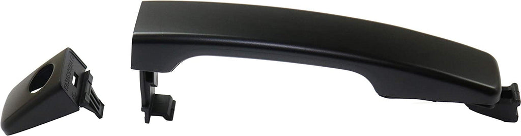 Exterior Front Door Handle Compatible with KIA Soul 2014-2018 LH Primed Black with Cover and Keyhole