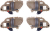 Front and Rear Interior Door Handle Set of 4 Compatible with 1995-1998 Chevrolet C1500 and K1500 Beige Bezel with Primed Lever with Door Lock Button Driver and Passenger Side