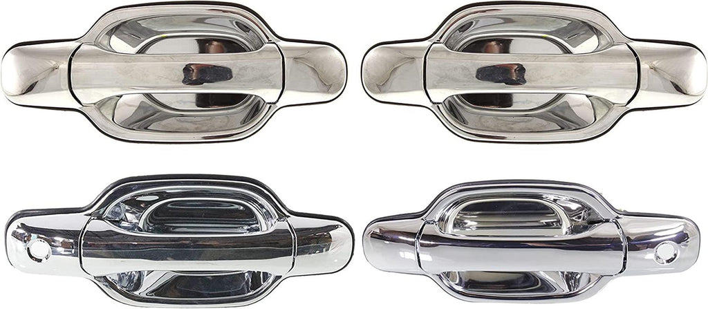 Exterior Door Handle Set Compatible with 2004-2012 Chevrolet Colorado, Fits 2004-2012 GMC Canyon, Fits 2007-2008 Isuzu I-290 Front and Rear, Driver and Passenger Side