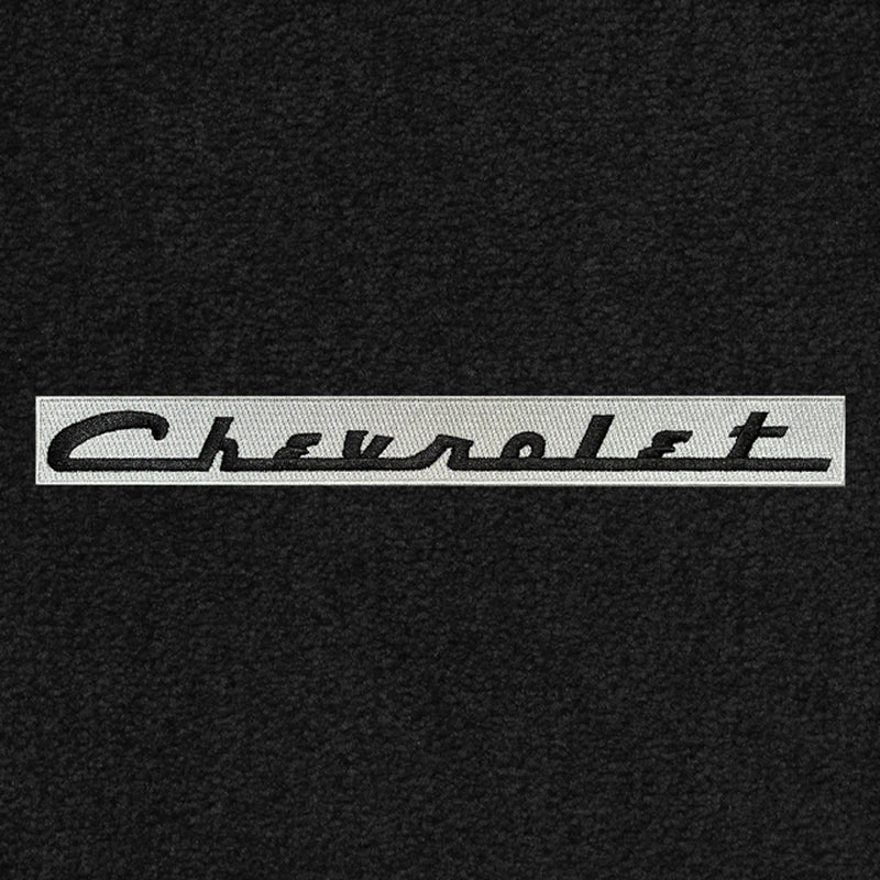 Lloyd Luxe Trunk Carpet Mat for '59-60 Chevy Bel Air W/Black on Silver Chevy