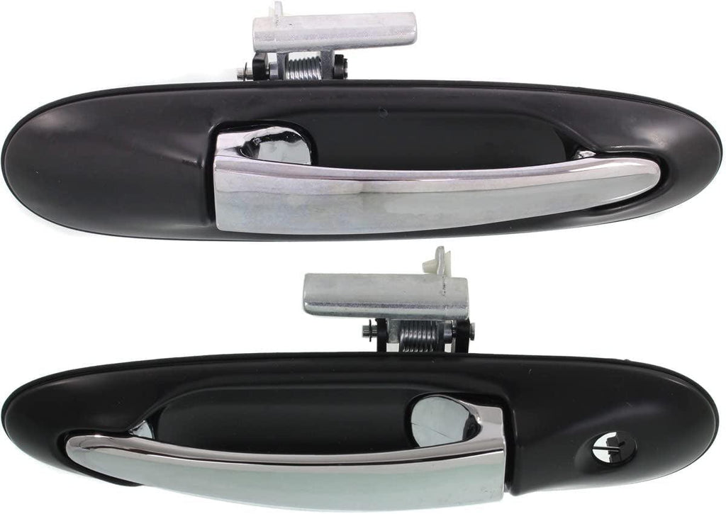 Exterior Door Handle Set of 2 Compatible with 2003-2011 Lincoln Town Car Front, Driver and Passenger Side FO1311163