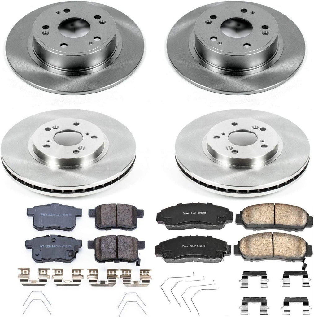 KOE5391 Autospecialty Front and Rear Replacement Brake Kit-Oe Brake Rotors & Ceramic Brake Pads