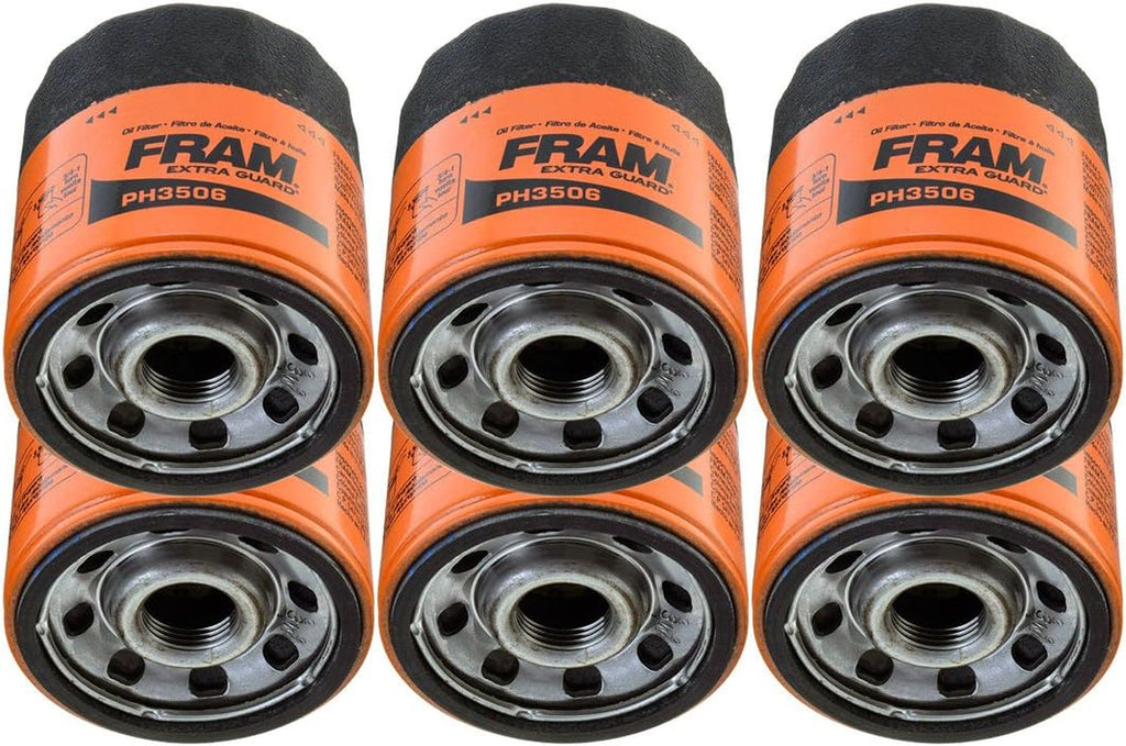 PH3506 Extra Guard Passenger Car Oil Filter - Pack of 6