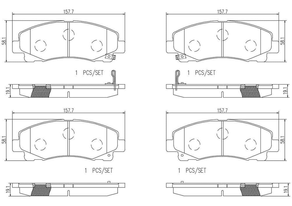 Brembo Front Disc Brake Pad Set for TL, Ridgeline (P28073N)