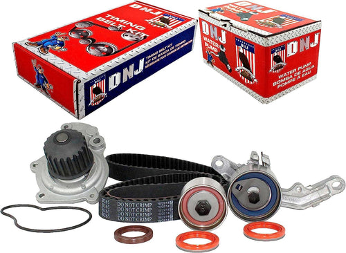 DNJ TBK151CWP Timing Belt Kit with Water Pump for 2003-2009 / Chrysler, Dodge/Neon, PT Cruiser / 2.4L / DOHC / L4 / 16V / 148Cid