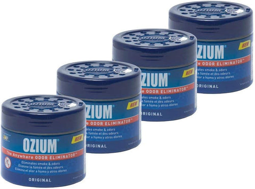 Ozium Smoke & Odors Eliminator Gel. Home, Office and Car Air Freshener 4.5Oz (127G), Original Scent (Pack of 4)