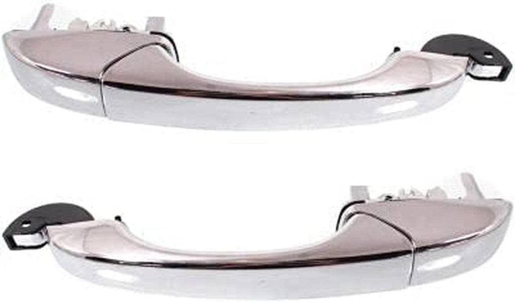 Rear Exterior Door Handle Set of 2 Compatible with 2008-2016 Chrysler Town & Country, Fits 2008-2019 Dodge Grand Caravan Chrome Side Sliding Door Driver and Passenger Side