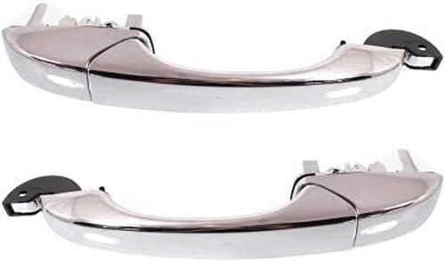 Rear Exterior Door Handle Set of 2 Compatible with 2008-2016 Chrysler Town & Country, Fits 2008-2019 Dodge Grand Caravan Chrome Side Sliding Door Driver and Passenger Side