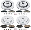 K6375 Front and Rear Z23 Carbon Fiber Brake Pads with Drilled & Slotted Brake Rotors Kit