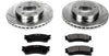 Power Stop K788 Front Z23 Carbon Fiber Brake Pads with Drilled & Slotted Brake Rotors Kit