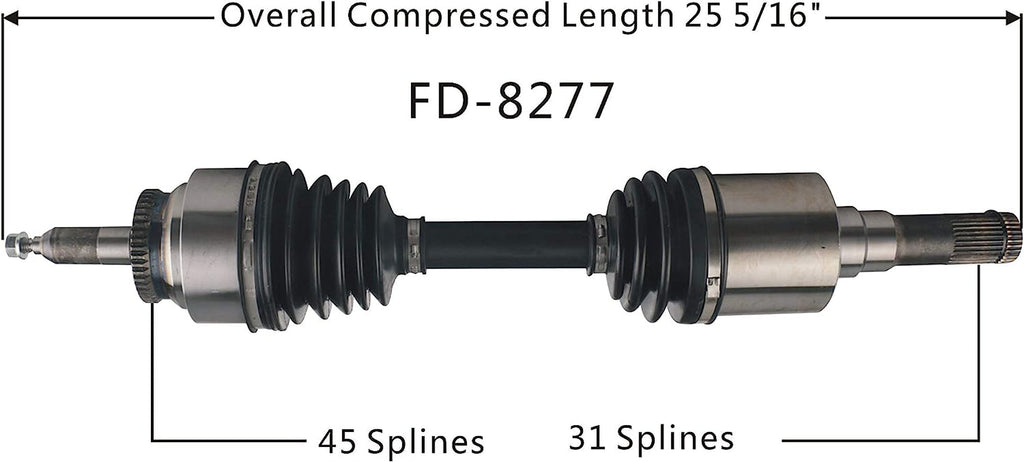 FD-8277 CV Axle, 1 Pack