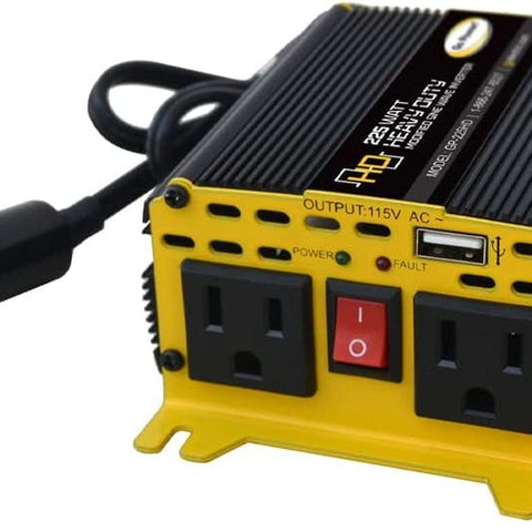 ! GP-225HD Heavy-Duty Modified Sine Wave Inverter - 225 Watt / 12V