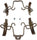 Gold 18K2494 Front Disc Brake Caliper Hardware Kit with Clips and Bolts