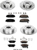Power Stop K700 Front and Rear Z23 Carbon Fiber Brake Pads with Drilled & Slotted Brake Rotors Kit