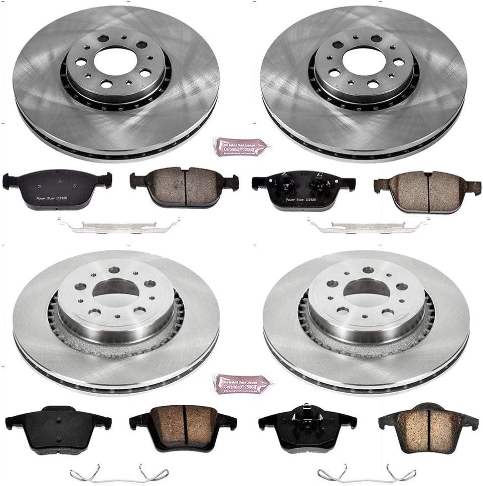 KOE5708 Autospecialty Front and Rear Replacement Brake Kit-Oe Brake Rotors & Ceramic Brake Pads