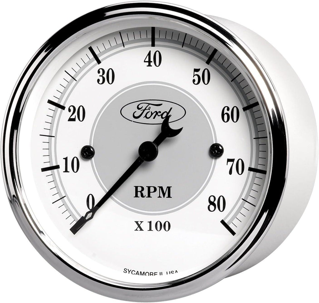 880088 3-1/8" 8000 RPM Incandescent Flood Lit Tachometer Gauge for Ford