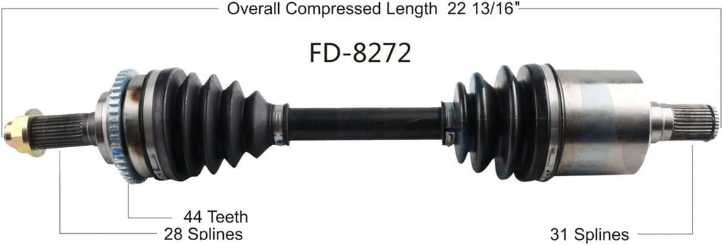 FD-8272 - Front Driver Side CV Axle Shaft