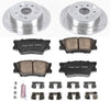 K6520 Rear Z23 Carbon Fiber Brake Pads with Drilled & Slotted Brake Rotors Kit