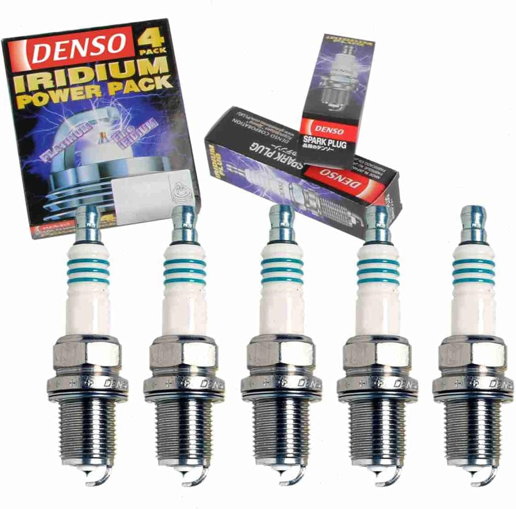 5 Pc DENSO Iridium Power Spark Plugs Compatible with Volvo XC90 2.5L L5 2003-2006