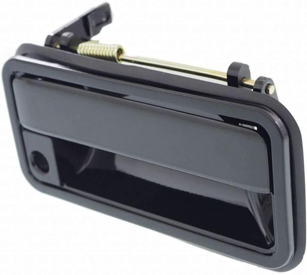 for Chevy K1500 Suburban Exterior Door Handle Front Passenger Side Textured Black 1992-1999 | with Key Hole | Trim: Base/Silverado | GM1311132 | 15742230