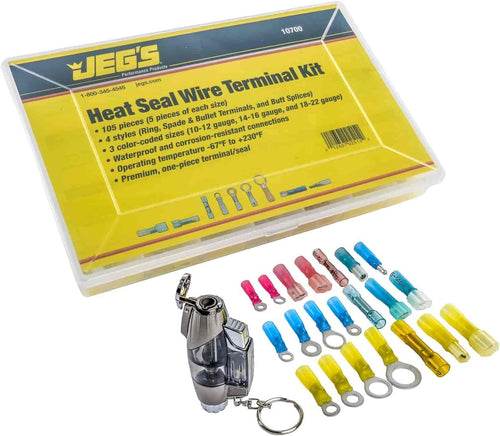 10700K Heat Seal Crimp Connector Kit with Mini Butane Torch Includes: